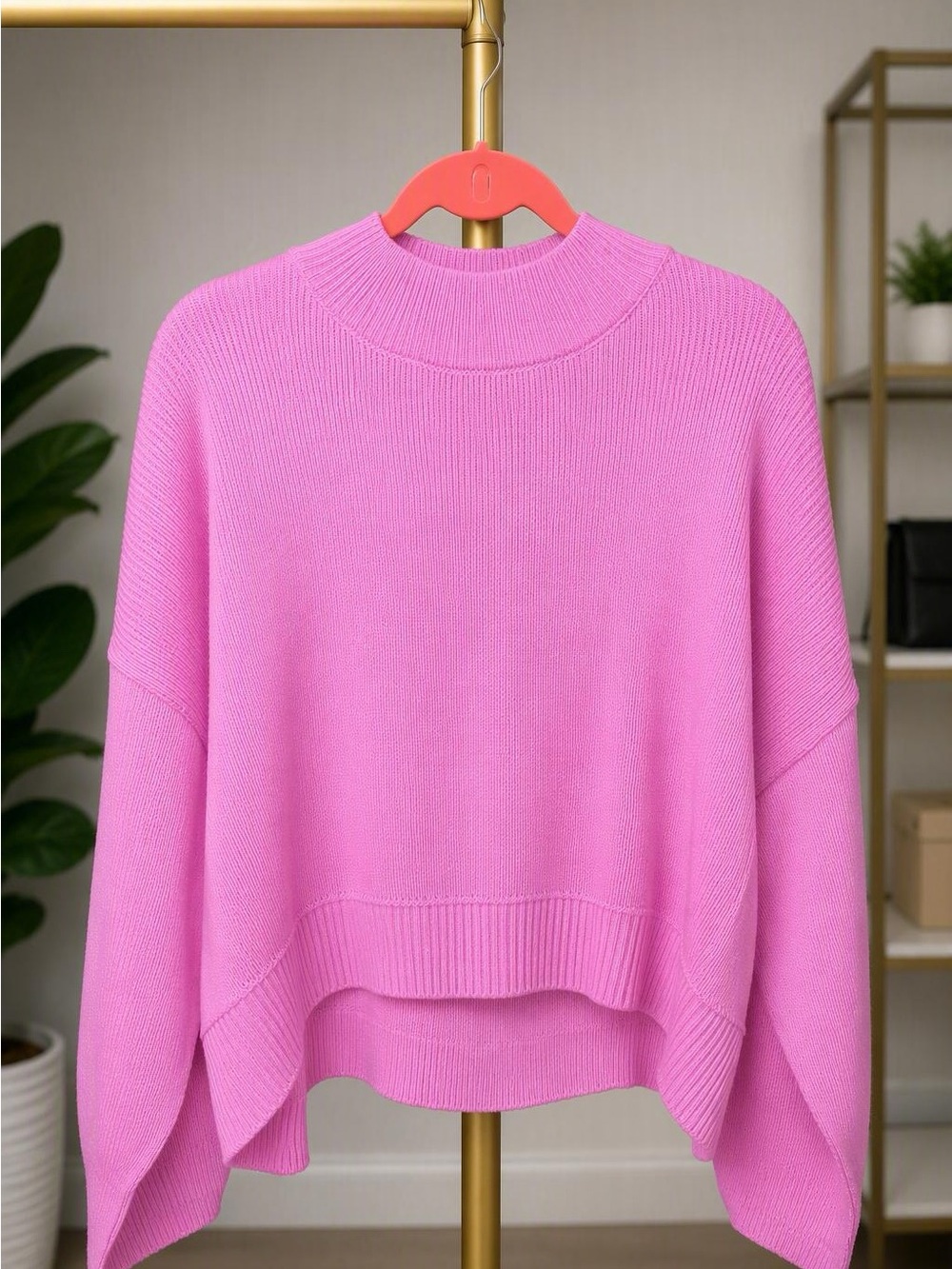 Zenana Outfitters Pink Crewneck Sweater